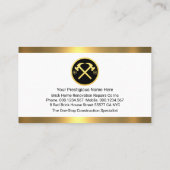 Brickwork Masonry In Gold Border 名刺 (裏面)