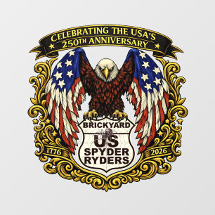 Brickyard Chapter - デカール USA250 ウィンドウサイン