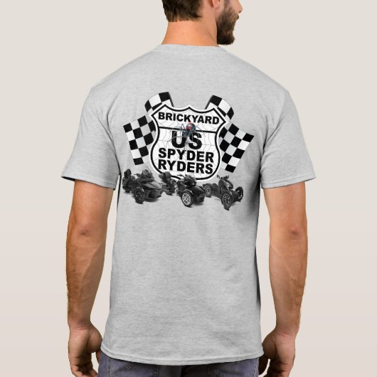 Brickyard Chapter - フィニッシュフラッグスロゴ Tシャツ (裏面)