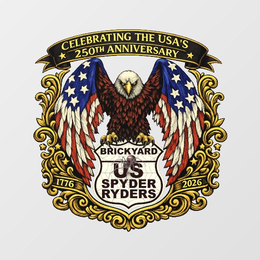 Brickyard Chapter - Decal USA 250th ウィンドウサイン (シート)