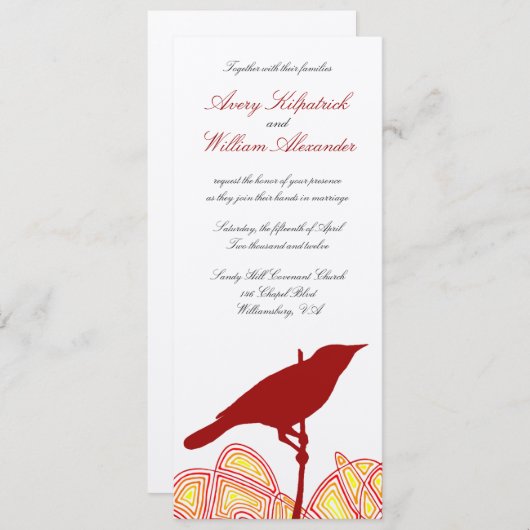 Bridの結婚式 招待状 (正面/裏面)