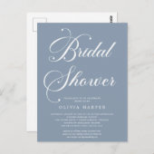 Bridalミニマルモダンシャワーの招待スクリプト ポストカード (正面/裏面)