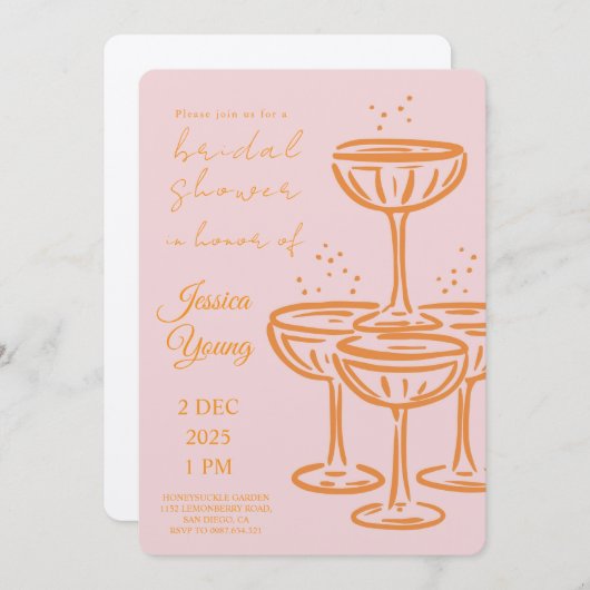 Bridal Bash & Cocktail Call bridal  招待状 (正面/裏面)