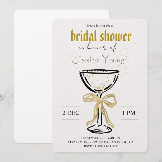 Bridal Bash & Cocktail Call bridal  招待状 (正面/裏面)