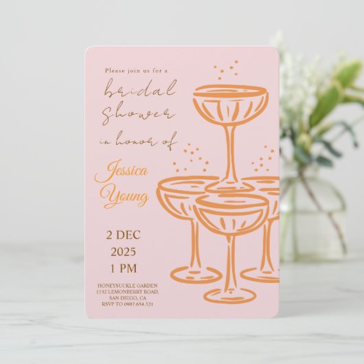 Bridal Bash & Cocktail Call bridal 招待状 (スタンド正面)