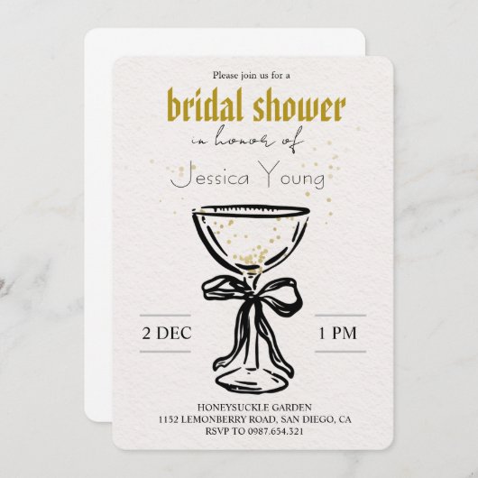 Bridal Bash & Cocktail Call bridal  招待状 (正面/裏面)
