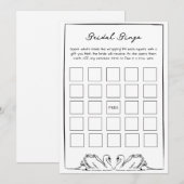 Bridal Bingo Gift Game - Black and White Swan ノートカード (正面/裏面)