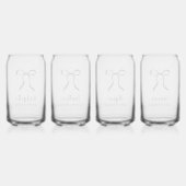 Bridal Bow Simple Bridesmaid Proposal ガラス缶 (裏面)