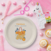 Bridal Branch & Lunch Watercolor Orange Juice ペーパープレート (パーティー)