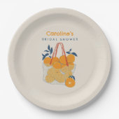 Bridal Branch & Lunch Watercolor Orange Juice ペーパープレート (正面)