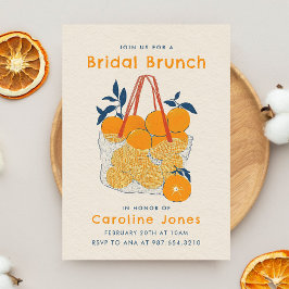 Bridal Branch & Lunch Watercolor Orange Juice  招待状