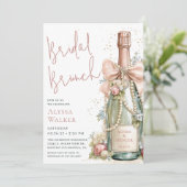 Bridal Brunch Champagne Bottle 招待状 (スタンド正面)