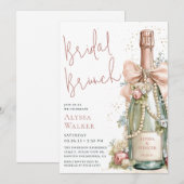 Bridal Brunch Champagne Bottle 招待状 (正面/裏面)