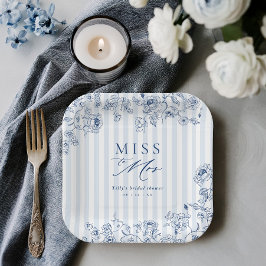 Bridal Brunch Dessert Plates Something Blue Party ペーパープレート