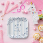 Bridal Brunch Dessert Plates Something Blue Party ペーパープレート (パーティー)