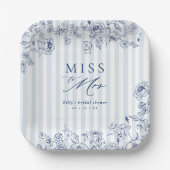 Bridal Brunch Dessert Plates Something Blue Party ペーパープレート (正面)