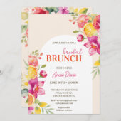 Bridal brunch Floral Citrus Bridal shower  招待状 (正面/裏面)