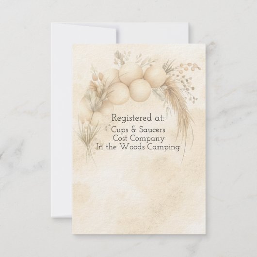 Bridal Brunch Wedding Shower Invitation 招待状 (裏面)