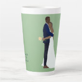 Bridal Couple, skin tones Variation 4 カフェラテマグ (正面)