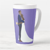 Bridal Couple, skin tones Variation 6 カフェラテマグ (右アングル)