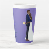 Bridal Couple, skin tones Variation 6 カフェラテマグ (正面)