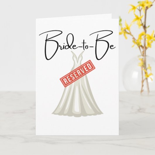 Bridal Dress Reserved, Congratulations! カード (黄色い花)