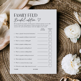 Bridal Feud Popular TV Game Show Trivia Card 招待状