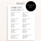 Bridal Feud Popular TV Game Show Trivia Card 招待状