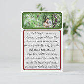 Bridal Groom Natural folded thank you cards 招待状 (スタンド正面)