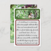 Bridal Groom Natural folded thank you cards 招待状 (正面/裏面)