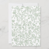 Bridal Luncheon Sage Green Vintage French Floral 招待状 (裏面)