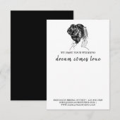 Bridal Show Hair Tie Scrunchie Note Card エンクロージャーカード (正面/裏面)