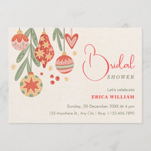 Bridal shower  招待状 (正面)