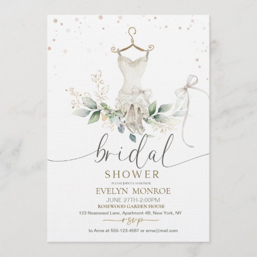 Bridal shower Bachelorette Party  Brunch Sage 招待状 (正面)