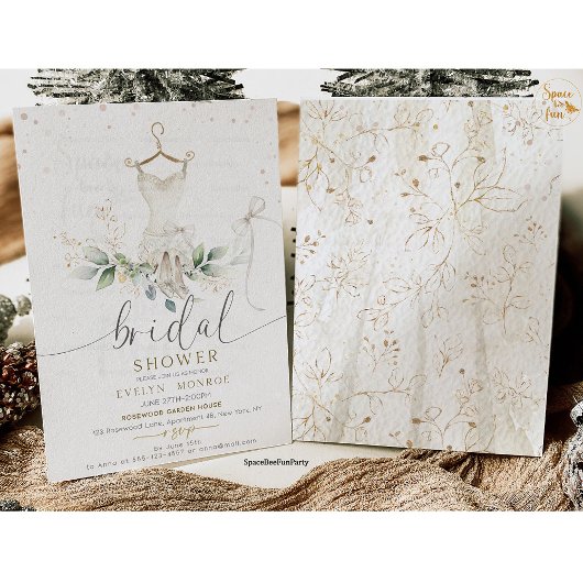 Bridal shower Bachelorette Party  Brunch Sage 招待状