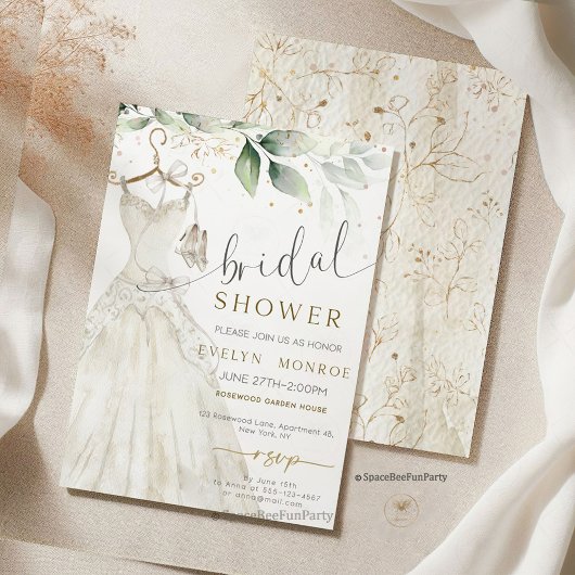 Bridal shower Bachelorette Party  Brunch Sage 招待状