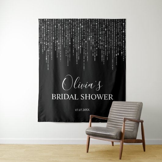 Bridal Shower Backdrop - Night & String Lights タペストリー (インサイチュ)