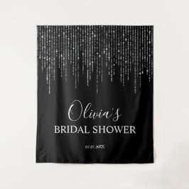 Bridal Shower Backdrop - Night & String Lights タペストリー