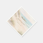 Bridal Shower beach coastal elegant スタンダードカクテルナプキン (角)