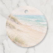 Bridal Shower beach coastal elegant DIY フェイバータグ (裏面)