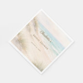 Bridal Shower beach coastal elegant luncheon スタンダードランチョンナプキン (角)