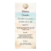 Bridal Shower beach party menu card ラックカード (正面)