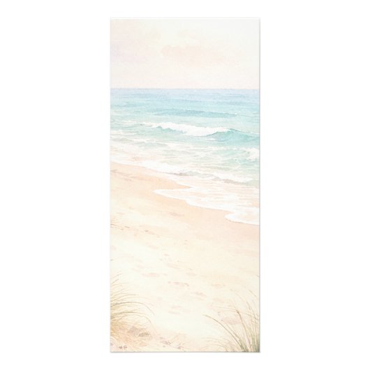 Bridal Shower beach party menu card ラックカード (裏面)