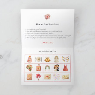 Bridal Shower Bingo Game Board12. Fun Party シーズンカード