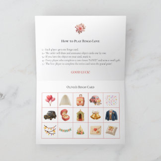 Bridal Shower Bingo Game Board13. Fun Party シーズンカード
