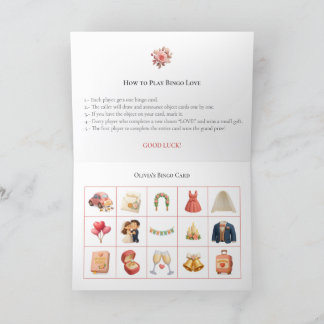 Bridal Shower Bingo Game Board16. Fun Party シーズンカード