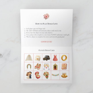Bridal Shower Bingo Game Board18. Fun Party シーズンカード