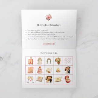 Bridal Shower Bingo Game Board19. Fun Party シーズンカード