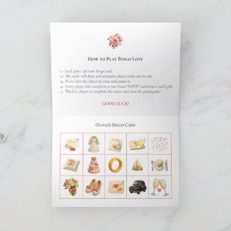 Bridal Shower Bingo Game Board3. Fun Party シーズンカード
