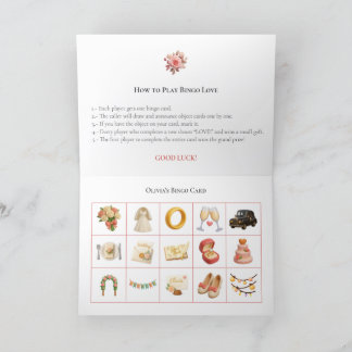 Bridal Shower Bingo Game Board4. Fun Party シーズンカード